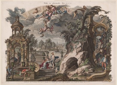春 作： Joseph Sebastian Klauber, Johann Baptist Klauber, after Johann Wolfgang Baumgartner