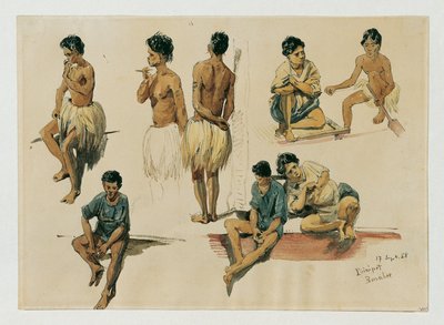 カロライン諸島、プイニペット (ポナペ) 島の原住民 作： Joseph Selleny
