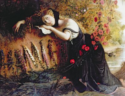オフィーリア、1860 作： Joseph Severn
