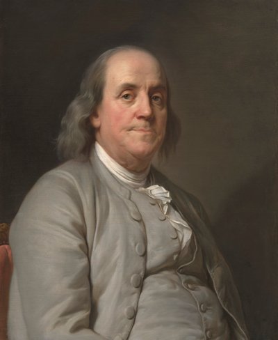 ベンジャミン・フランクリン、1785年頃。 作： Joseph Siffred Duplessis