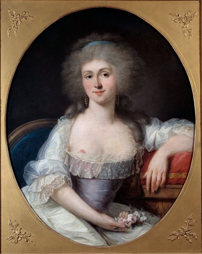 ランバル公妃マリー・テレーズ・ルイーズ・ド・サヴォワ・カリニャン（1749-1792）の肖像 ジョセフ・シフレッド・デュプレシ（1725-1802）の絵画（ジョセフ・シフレッド、ジョセフ・シフレッド、ジョセフ・シフリン、ジョセフ・シフリン） 18世紀 メスのボザール美術館 作： Joseph Siffred Duplessis