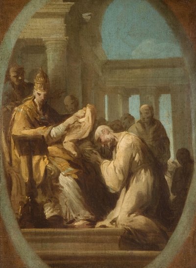 正体不明の教皇の儀式（1744-48年）。   作： Joseph Siffred Duplessis