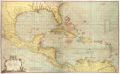 西インド諸島図 作： Joseph Smith Speer
