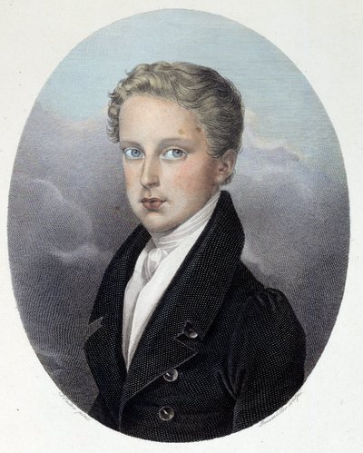 ライヒシュタット公爵 (1811-1832)、ナポレオン 1 世とオーストリアのマリー ルイーズの息子の肖像 ジョセフ スタインミュラー (1795-1841) による彫刻 1827 年 個人蔵 作： Joseph Steinmuller