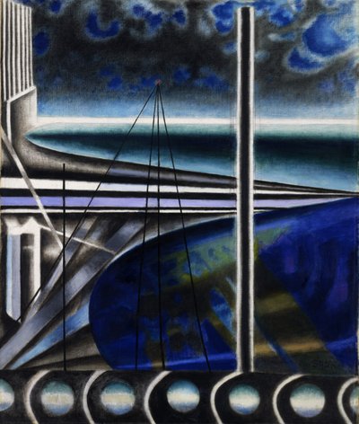メトロポリタン港 作： Joseph Stella
