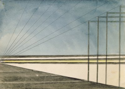 電信柱 作： Joseph Stella
