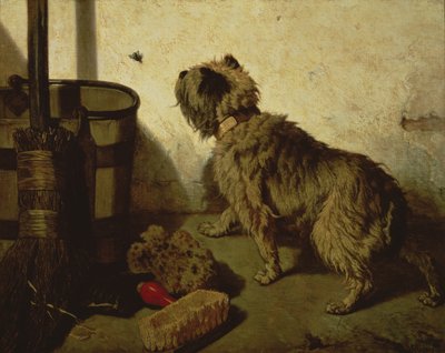 犬とハエ、1856 作： Joseph Stevens