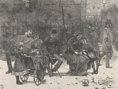 セント ジェームズ パークの座席、1870 年。 作： Joseph Swain