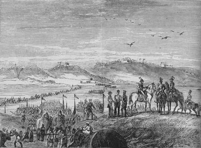 ストレジを横断するイギリス軍、c1880 作： Joseph Swain