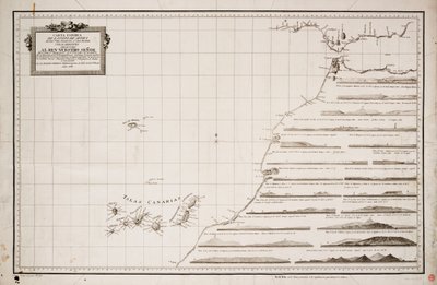アフリカ西岸とカナリア諸島の地図 作： Joseph Varelay Ulloa
