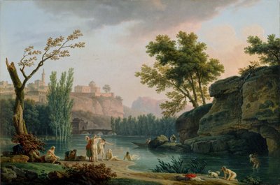 夏の夕べ、イタリア風景 作： Joseph Vernet
