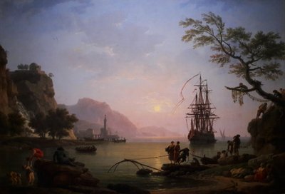 朝の港の眺め（朝） 作： Claude Joseph Vernet