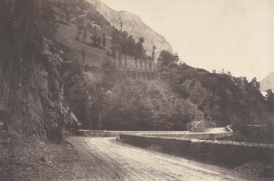 Pierrefitte から Luz St Sauveur への道、1853 年。 作： ジョセフ・ヴィジエ