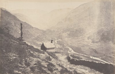 1853年、サンアントニオのカピラから撮影されたボソスト渓谷。 作： ジョセフ・ヴィジエ
