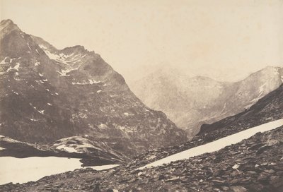 1853年、ベナスク港の頂上から見たマラデッタと山々の一部。 作： ジョセフ・ヴィジエ