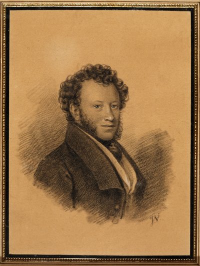 著者の肖像Alexander S. Pushkin 1799-1837、1827 作： Joseph Vivien