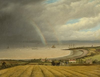 ポーティスヘッドからウェールズに向かっての眺め、c.1832 作： Joseph Walter