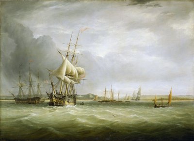 ブリストル海峡（イギリス）、エイヴォン河口での航海。キャンバスに油彩 作： Joseph Walter