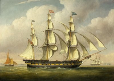 船「セバーン」、1835年頃（キャンバスに油彩） 作： Joseph Walter