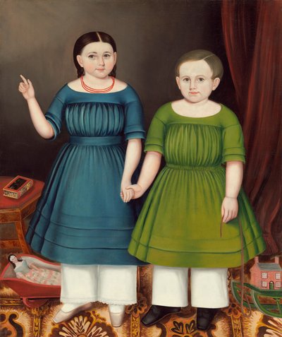 メアリーとフランシス・ウィルコックス、1845年。 作： Joseph Whiting Stock