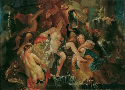 ダイアナの浴場（裏：バッカス少年の教育） 作： Joseph Winterhalder d. J.