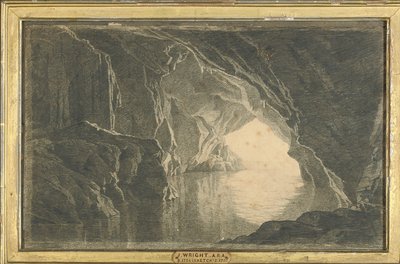 サレルノ湾の洞窟、夕方、1800年頃 作： Joseph Wright of Derby