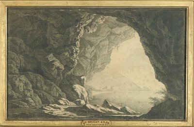 サレルノ湾の洞窟、朝、1800年頃 作： Joseph Wright of Derby