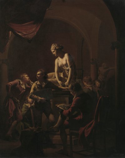 アカデミー バイ ランプライト 作： Joseph Wright of Derby