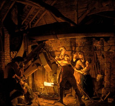 鉄の鍛冶屋 作： Joseph Wright of Derby