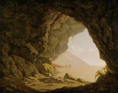 ナポリ近郊の洞窟、1774 作： Joseph Wright of Derby