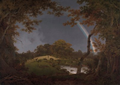虹のある風景 作： Joseph Wright of Derby