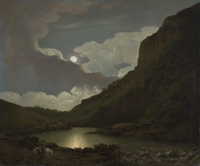Moonlight の Matlock Tor 作： Joseph Wright of Derby
