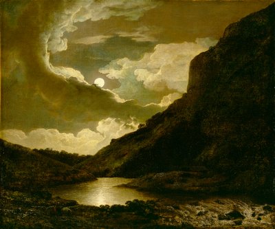 月光によるマトロックTor、c.1778 作： Joseph Wright of Derby
