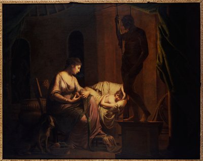 ウェブを解き明かすペネロペ 作： Joseph Wright of Derby