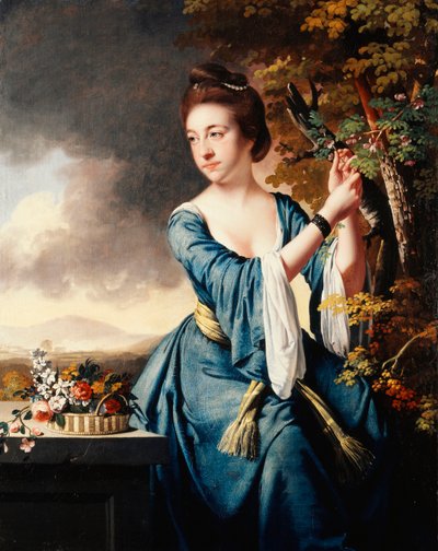 エリザベスの肖像、ジョンボストック夫人、1769年頃 作： Joseph Wright of Derby