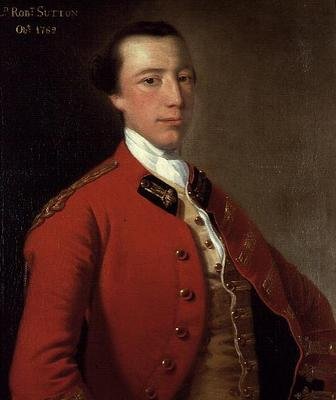 制服を着たロバート・サットン卿の肖像 作： Joseph Wright of Derby