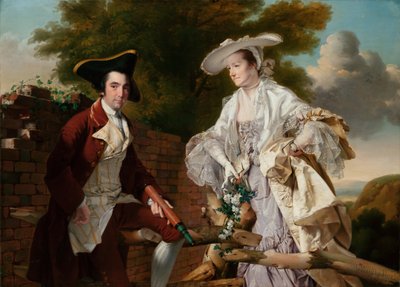 ピーターペレスバーデットと彼の最初の妻ハンナの肖像1765 作： Joseph Wright of Derby