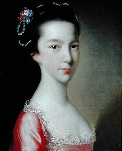 少女の肖像（ジェーン・モンク）」（油彩・キャンバス） 作： Joseph Wright of Derby