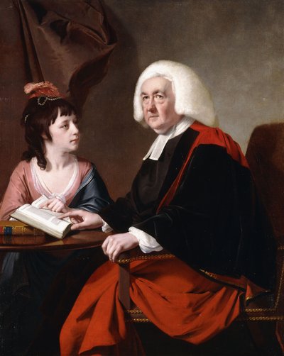 トムズ・ウィルソン牧師DDとその養子であるキャサリン・マコーリー嬢の肖像 作： Joseph Wright of Derby