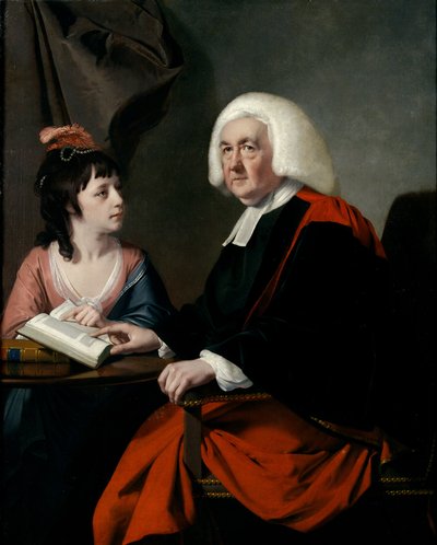 トーマス・ウィルソン牧師（1703-84）とキャサリン・マコーレー嬢（1731-91）（油彩・キャンバス 作： Joseph Wright of Derby
