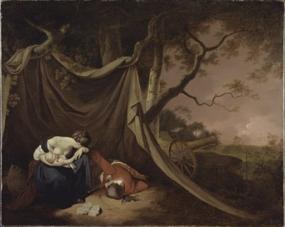 死んだ兵士、1789年頃（キャンバスに油彩） 作： Joseph Wright of Derby