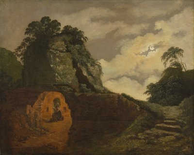 ムーンライトによるウェルギリウスの墓、シリウス・イタリクス 作： Joseph Wright of Derby