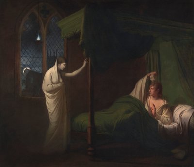 パーシーの「古代英国詩の遺物」よりウィリアムとマーガレット 作： Joseph Wright of Derby