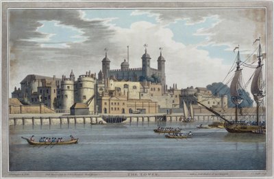 JCスタドラー（fl.1780-1812）によって彫刻されたロンドン塔は、1795年に公開されました 作： Joseph after Farington