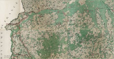 日本語: スタヴェレの地図 - ベルギー、ロエスブルージュ ハリンゲ (スタヴェレ)、ジョセフ デ フェラーリス (1726 – 1814) 作 作： Joseph de Ferraris