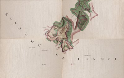 ジョセフ・デ・フェラリス（1726〜1814）によるベルギー・ゲルネルの地図 作： Joseph de Ferraris