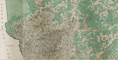 Loo の地図 - ジョセフ・デ・フェラーリス (1726 – 1814) 作、ベルギー、ロー 作： Joseph de Ferraris