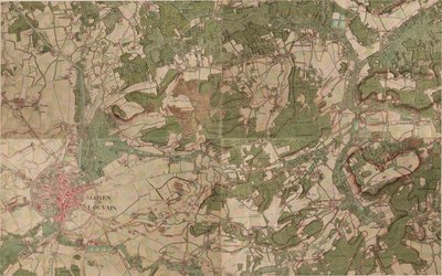 Loven ouLouvainの地図-Leuven 作： Joseph de Ferraris