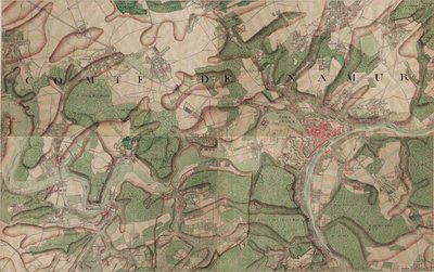 ナミュールの地図 作： Joseph de Ferraris