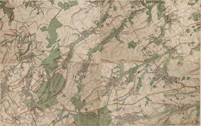 Perwez leMarchezの地図-Perwez 作： Joseph de Ferraris